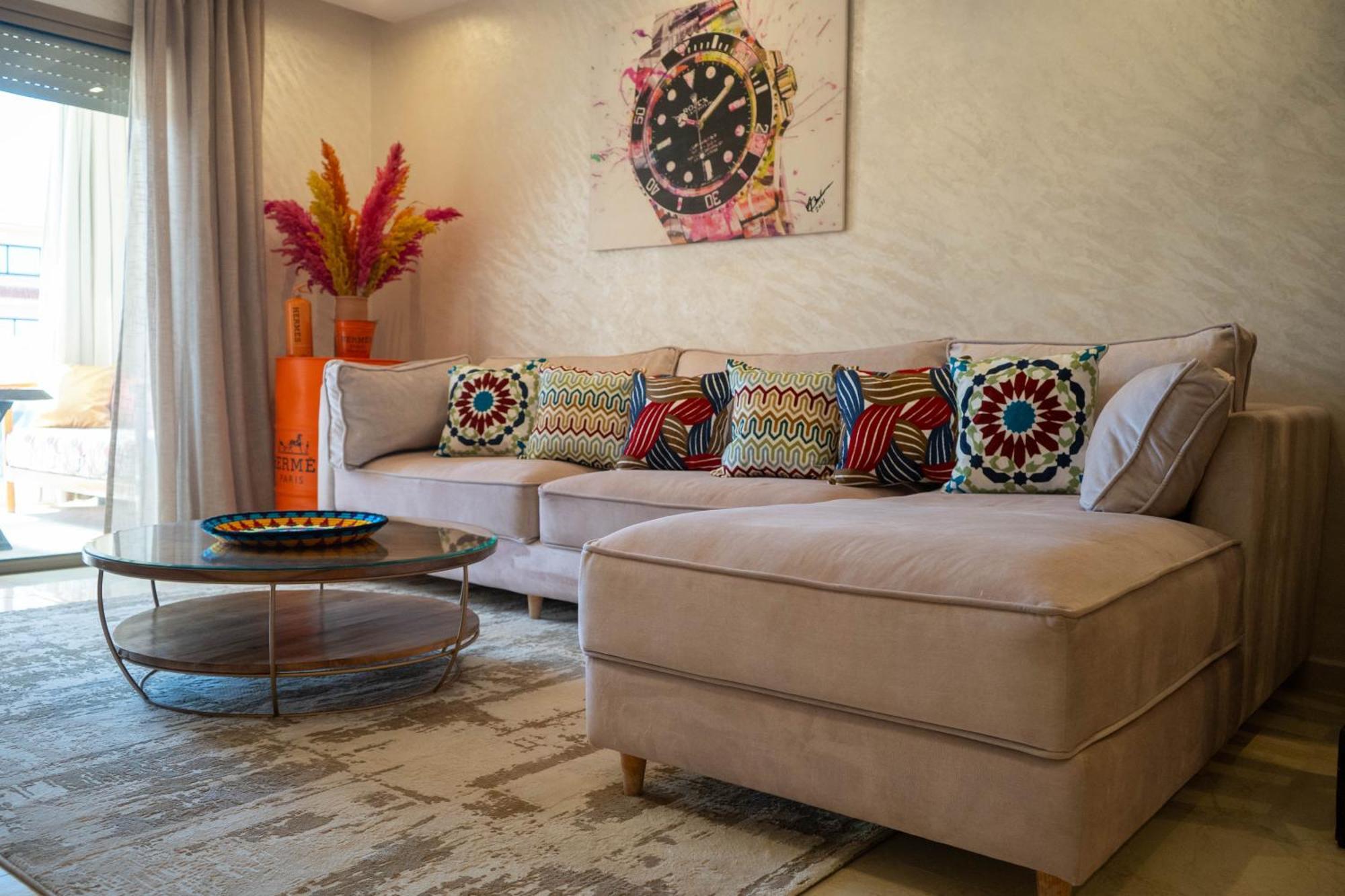 Magnifique Appartement Moderne De 2 Chambres Avec Piscine A 10 Min Du Centre De Marrakech Marakeş Dış mekan fotoğraf