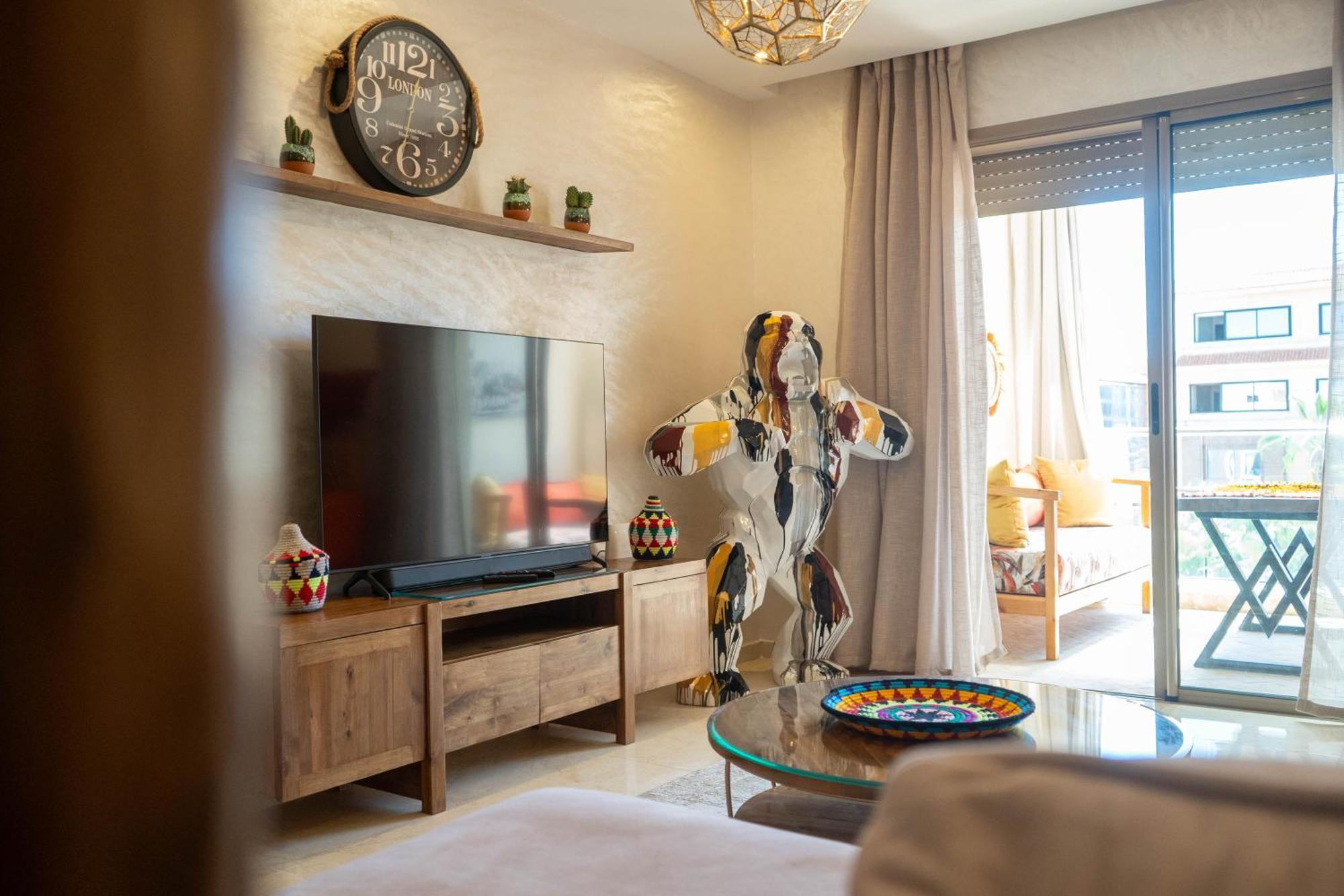 Magnifique Appartement Moderne De 2 Chambres Avec Piscine A 10 Min Du Centre De Marrakech Marakeş Dış mekan fotoğraf